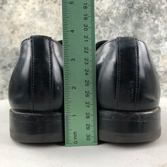 Park Place Men's Size 10D Black Leather Closed Toe Slip On Dress Shoes Loafers - Picture 10 of 16